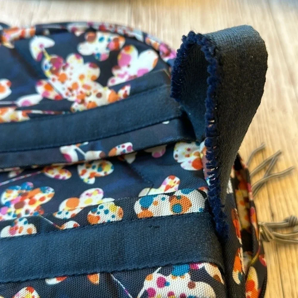 Vera Bradley *RETIRED PATTERN* Cut Vines Lighten Up Grand Backpack Floral Navy